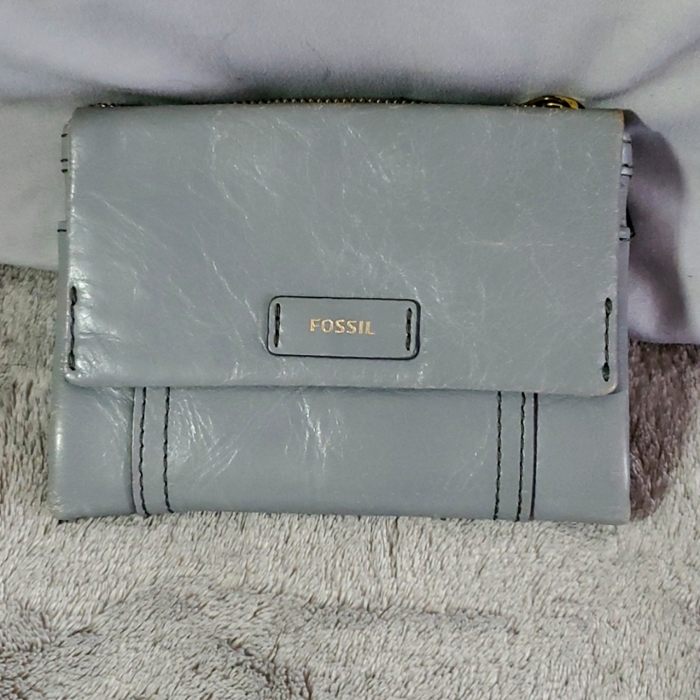 Grey Fossil Wallet